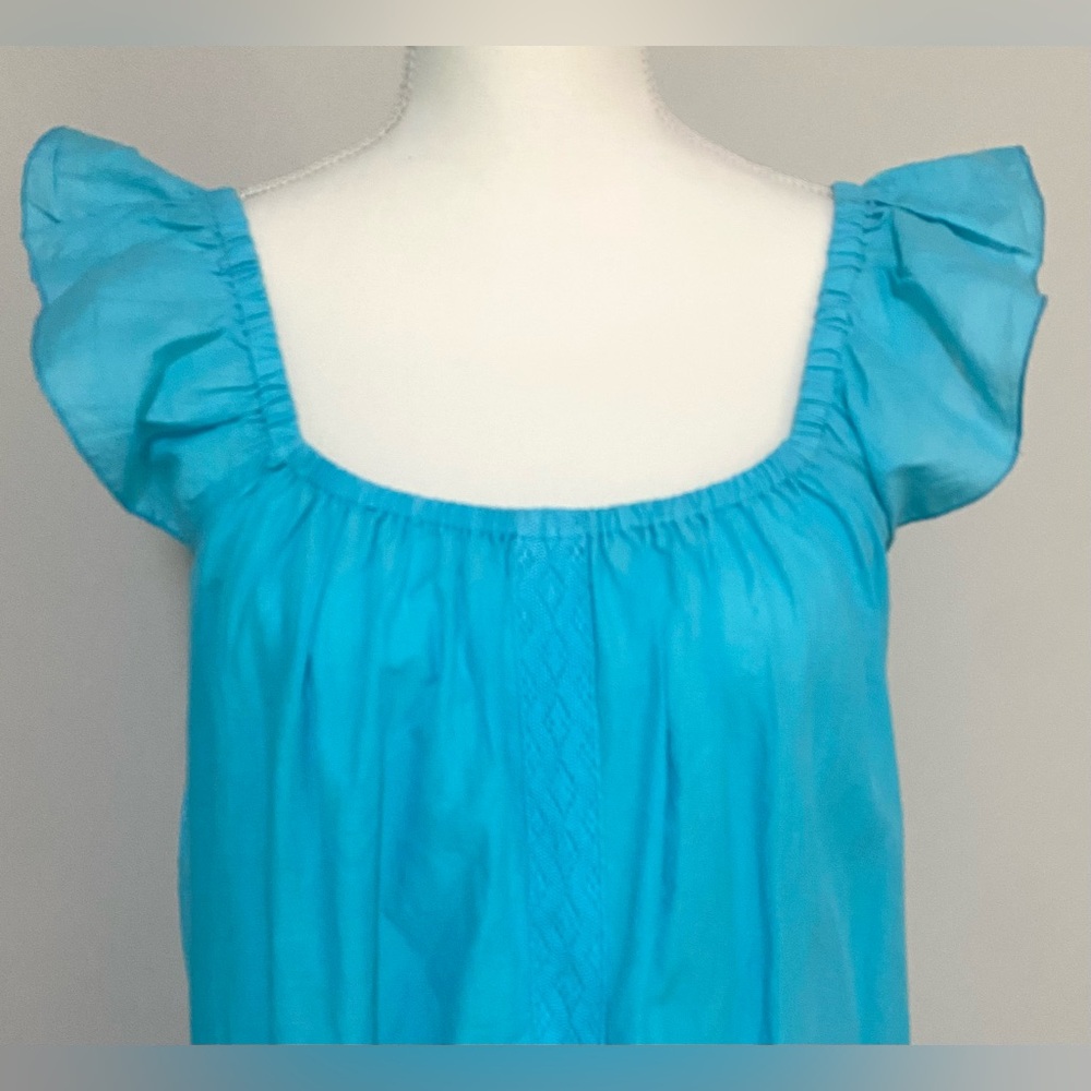 Simply Southern Womens L Solid Blue Midi Dress Boho Summer Fairy Cottagecore - Picture 2 of 14